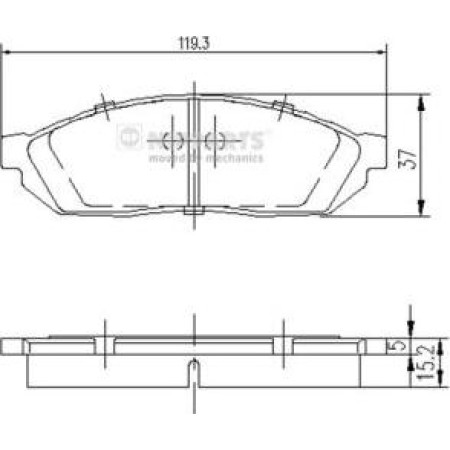 ABE C14004ABE - Brake Pad Set, disc brake pentru SUZUKI CARRY Platform/Chassis (1979–1999)