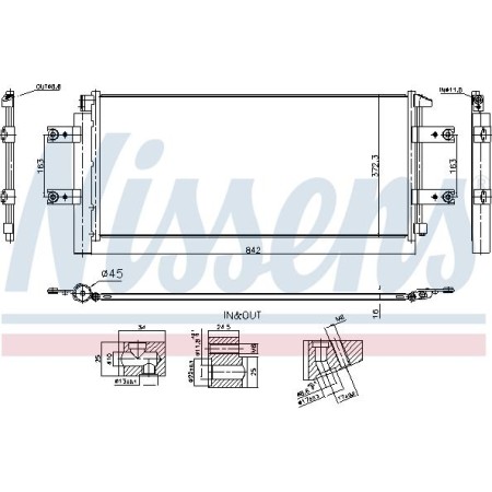 Nissens 941254 - Condenser, air conditioning