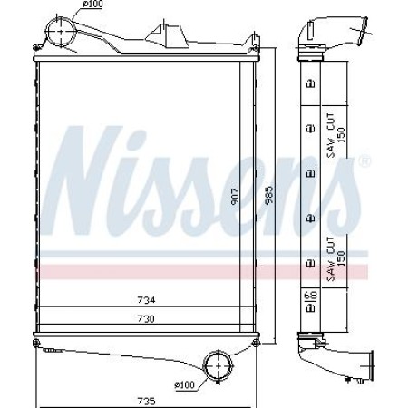 Nissens 97006 - Intercooler, charger