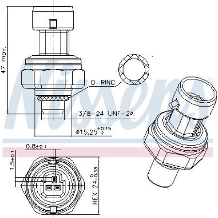 Nissens 301027 - Pressure Switch, air conditioning