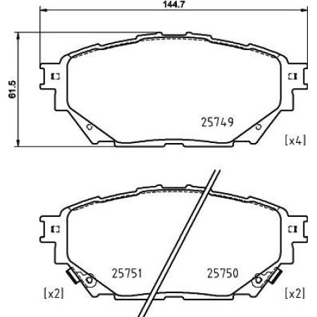 Textar 2574901 - Brake Pad Set, disc brake