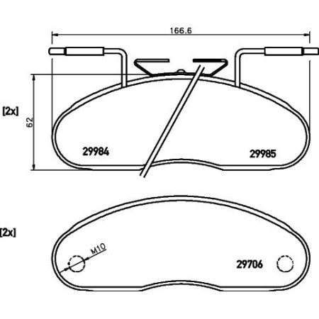 ABE C11046ABE - Brake Pad Set, disc brake pentru NISSAN NAVARA Platform/Chassis (1997–prezent)