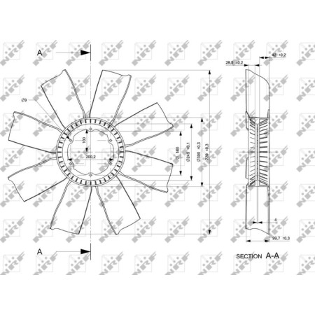 NRF 49804 - Fan Wheel, engine cooling