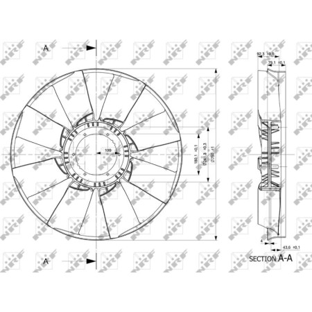 NRF 49801 - Fan Wheel, engine cooling
