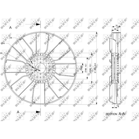 NRF 49807 - Fan Wheel, engine cooling