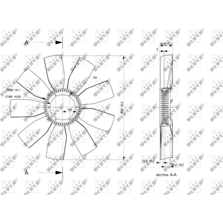 NRF 49815 - Fan Wheel, engine cooling