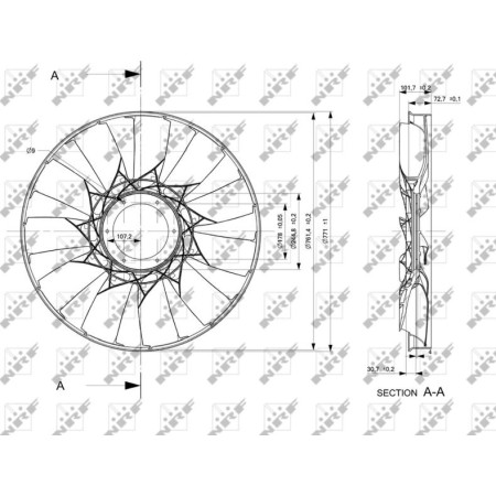 NRF 49831 - Fan Wheel, engine cooling