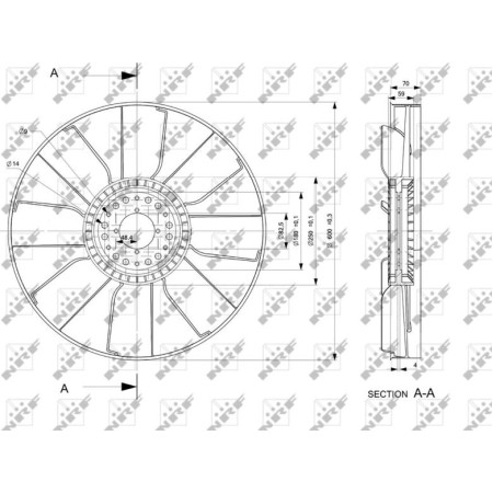 NRF 49833 - Fan Wheel, engine cooling