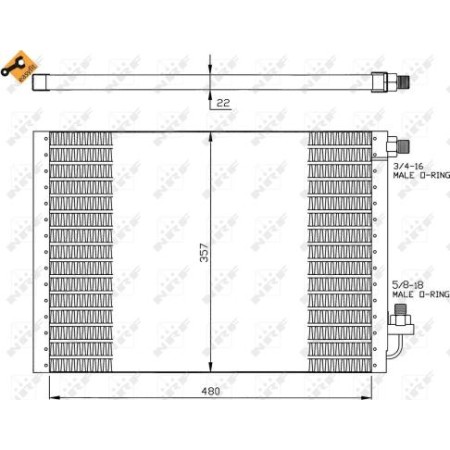 NRF 35956 - Condenser, air conditioning