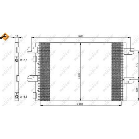 NRF 35792 - Condenser, air conditioning