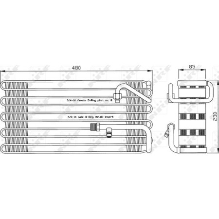 NRF 36105 - Evaporator, air conditioning