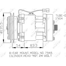 NRF 32074 - Compresseur, climatisation