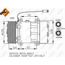 NRF 32709 - Compresor, aire acondicionado