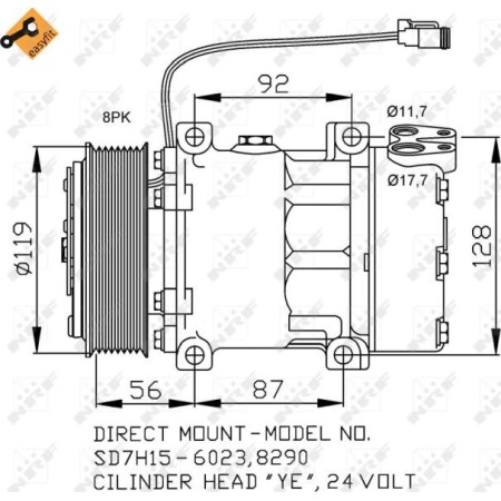 NRF 32703 - Compressor, air conditioning