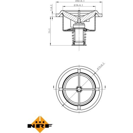 NRF 725017 - Coolant thermostat / housing