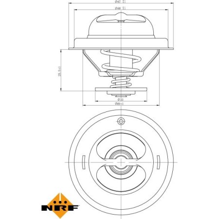 NRF 725123 - Coolant thermostat / housing