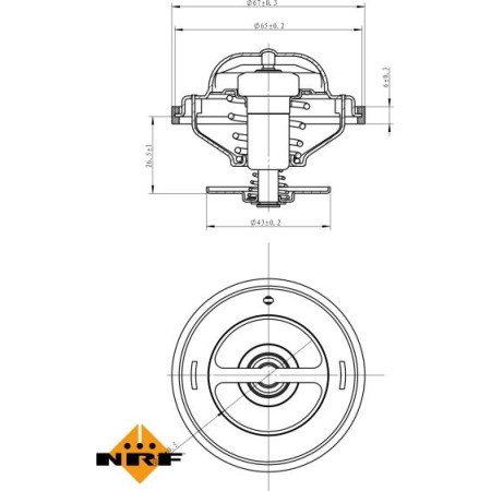 NRF 725216 - Coolant thermostat / housing