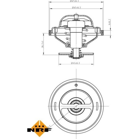 NRF 725217 - Coolant thermostat / housing