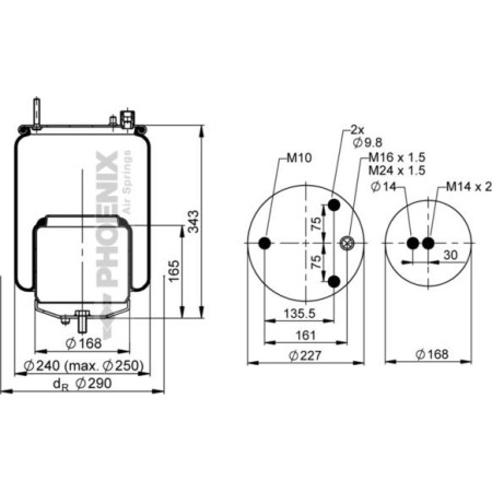 Phoenix 1 DF 17 B-4 - Bellow, air suspension