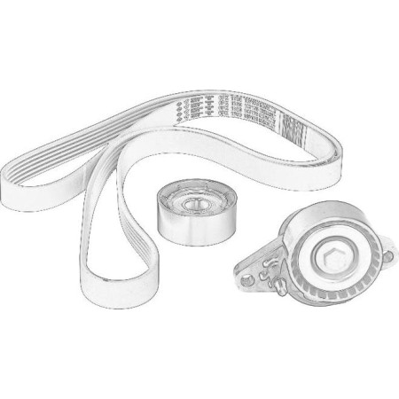 RENAULT 77 01 477 527 - V-Ribbed Belt Set