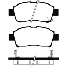 ABE C12084ABE - Kit pastiglie freno, Freno a disco pentru TOYOTA OPA (2000–2005)