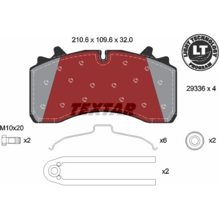 Textar 2933601 - Brake Pad Set, disc brake