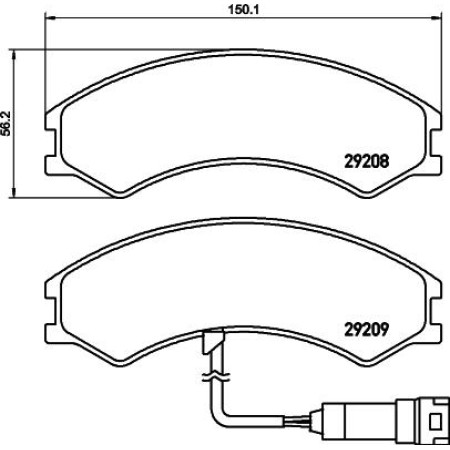 Textar 2920801 - Brake Pad Set, disc brake