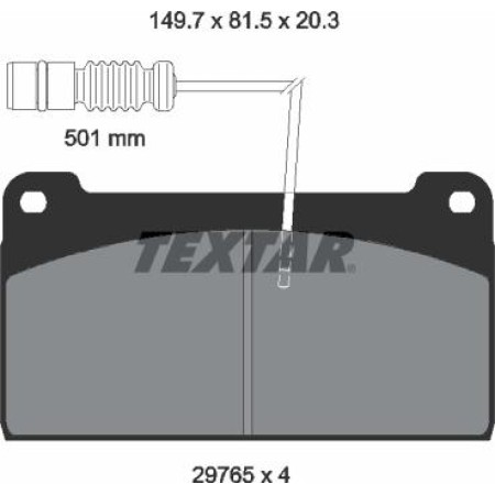 Textar 2976502 - Brake Pad Set, disc brake