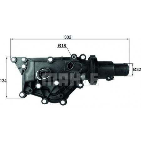 Termostato del liquido di raffreddamento Il termostato del sistema di raffreddamento 89C nell'alloggiamento è adatto. RENAULT CLIO III FLUENCE GRAND SCENIC III LAGUNA RENAULT MEGANE CC (EZ0/1_), Cabriolet, 06.2010 - MAHLE TH 59 89