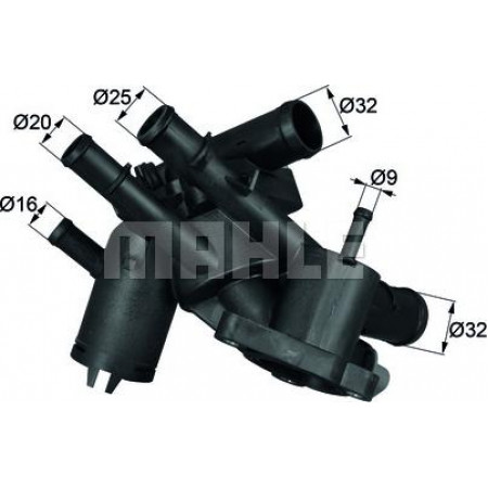 Thermostat de liquide de refroidissement Thermostat de système de refroidissement 109C dans le boîtier VW BORA BORA I GOLF IV 1.6 01.02-06.06 VW BORA Variant (1J6), Tourisme, 05.1999 - 05.2005 MAHLE TM 4 109