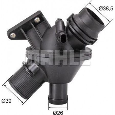Termostato liquido di raffreddamento Termostato sistema di raffreddamento 108C BMW 1 F20 1 F21 2 F22 F87 2 F23 3 F30 F80 3 F31 3 GRAN TURI BMW 5 Touring VI (F11), Turismo, 11.2009 - 02.2017 MAHLE TM 25 108