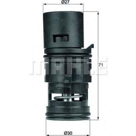Thermostat. oil cooling Cooling system thermostat 75C in housing BMW X3 E83 2.5-3.0 08.06-08.08 BMW X3 (E83), Crossover, 01.2003 - 12.2011 MAHLE TO 7 75