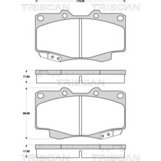 ABE C12130ABE - Brake Pad Set, disc brake pentru TOYOTA PICNIC (1996–2001)