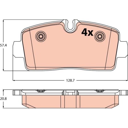 TRW GDB2598 - Brake Pad Set, disc brake