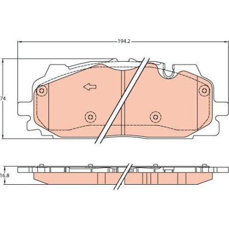 ABE C1A059ABE - Brake Pad Set, disc brake pentru BENTLEY BENTAYGA (2015–prezent)