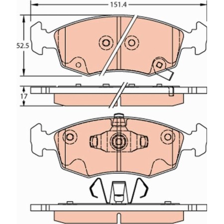 TRW GDB2301 - Brake Pad Set, disc brake