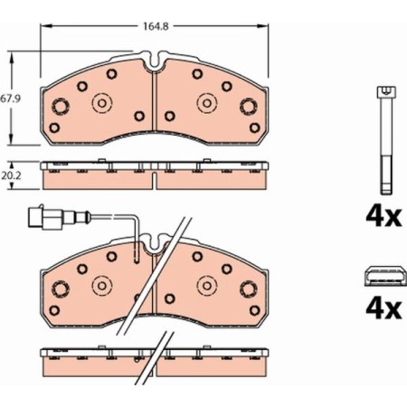 TRW GDB2302 - Brake Pad Set, disc brake