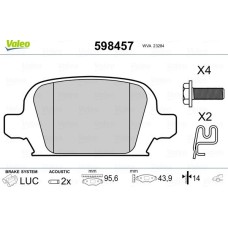 ABE C2X018ABE - Brake Pad Set, disc brake pentru VAUXHALL COMBO Mk II (2001–2012)