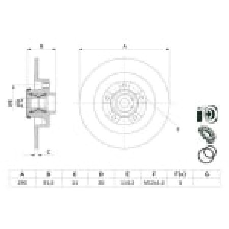 Disco de freio Disco de freio com rolamento traseiro direito/esquerdo com anel ABS RENAULT GRAND SCENIC IV MEGANE IV SCENIC IV TALISMAN 1.2-2.0D 06.15- BOSCH 0 986 479 F42