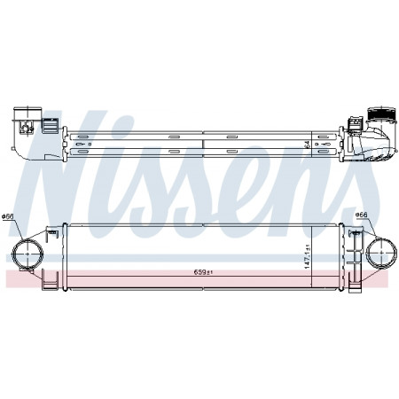 Intercooler, compresor Intercooler FORD GALAXY II MONDEO IV S-MAX 2.2D 03.08-06.15 NISSENS NIS 96368