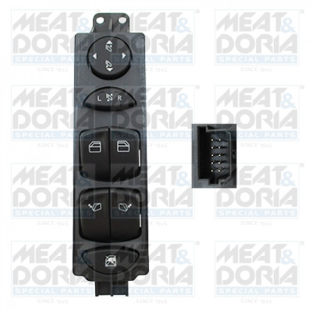 Switch, window winder Window winder switch Front Left MERCEDES VIANO W639 VITO W639 VITO / MIXTO W639 2.0D-Electric 09.03- MEAT & DORIA MD26355