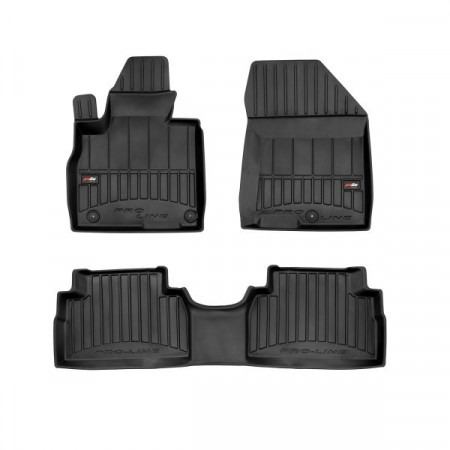 Set covorase cauciuc Floor mats TPE 3 pcs ducts proLine 3D set colour neagra HYUNDAI SANTA FE IV 07.18- FROGUM FRG 3D425392