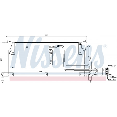 Condensator, climatizare 1618046 Nissens radiator Klim. OPEL CORSA B 04/93- NISSENS NIS 94228