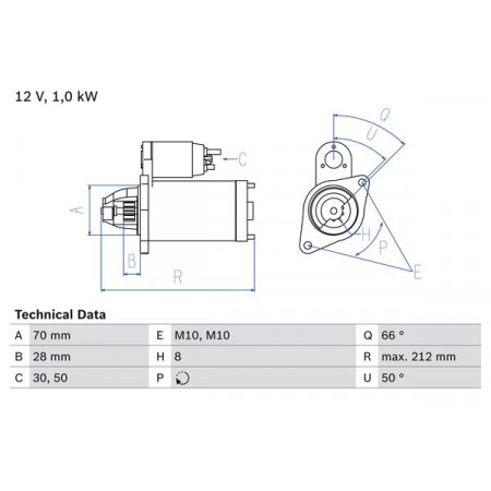 Motor elétrico 12V 14kW SUZUKI GRAND VITARA II IGNIS I IGNIS II JIMNY LIANA SWIFT III SWIFT IV SX4 WAGON R+ 1.3/1.5/1.6 10.00- BOSCH 0 986 023 230