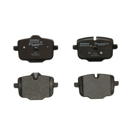 Brake pad set BMW 3 G20 G80 G28 4 G22 G82 5 F10 5 F11 6 F12 6 F13 6 GRAN COUPE F06 X3 G01 F97 X4 G02 F98 2.0D-4.4 01.10- BOSCH 0 986 494 759