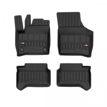 Jeu de tapis de sol en caoutchouc Tapis de sol TPE 4 pcs conduits proLine 3D jeu avant/arrière couleur noir SKODA E-CITIGO 09.19-09.21 Version hayon: électrique FROGUM FRG 3D426177