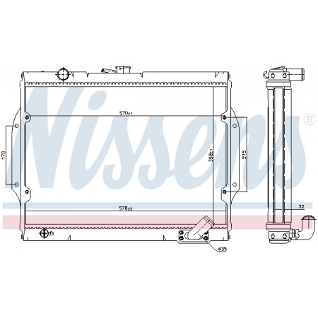Kühler, Motorkühlung Motorkühler MITSUBISHI L200 2.5D NISSENS NIS 68156