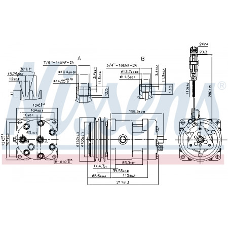 Compressor, ar condicionado Compressor de ar condicionado MAN E2000 F2000 F90 G90 L2000 M 2000 L M 2000 M M90 TGA VOLVO FL6 09.85- NISSENS NIS 89472