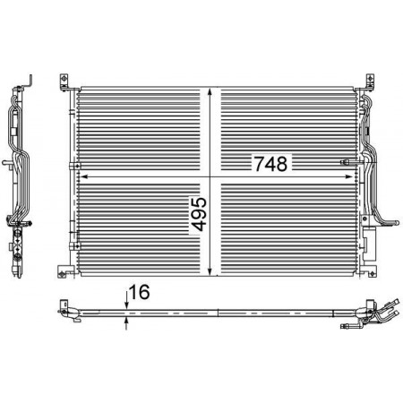 Condensator, climatizare A/C condenser AUDI A8 D3 2.8-6.0 10.02-07.10 MAHLE AC 271 000S