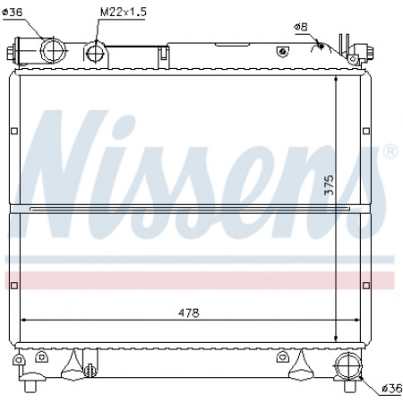 Kühler, Motorkühlung Motorkühler SUZUKI VITARA 1.9D/2.0D NISSENS NIS 64178